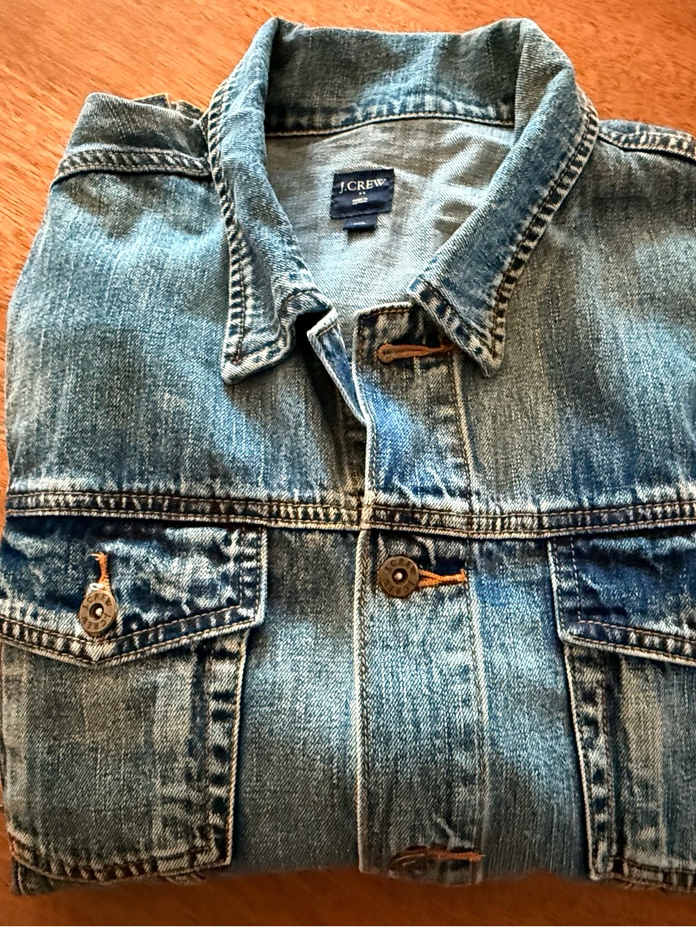J. Crew Medium Blue Trucker Jacket, Men’s XXL